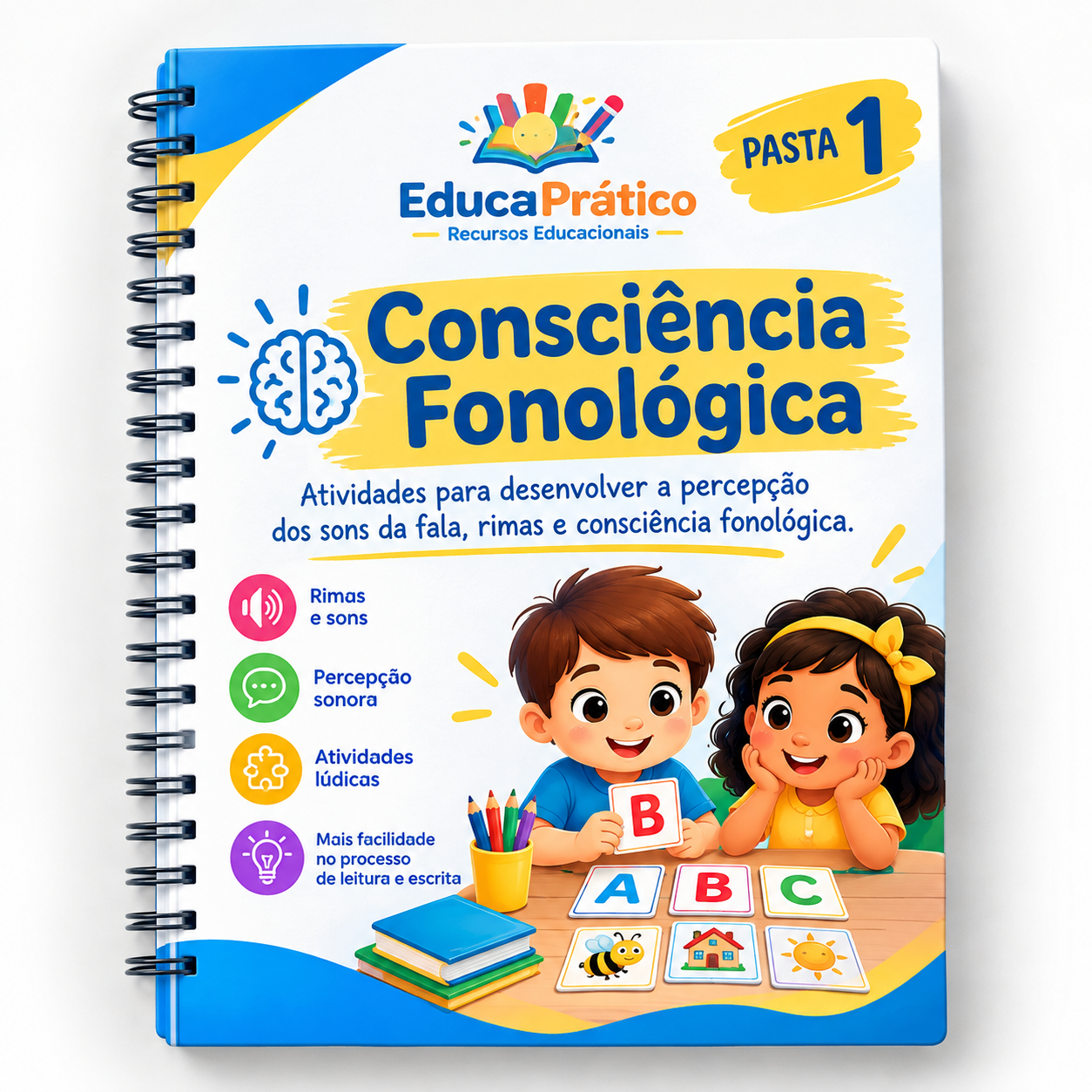 Capa ilustrativa da Pasta 1 — Consciência Fonológica